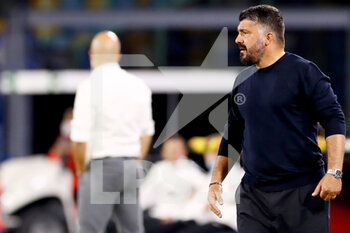 2020-10-22 - Gennaro Gattuso head coach of Napoli during the UEFA Europa League, Group Stage, Group F football match between SSC Napoli and AZ Alkmaar on October 22, 2020 at Stadio San Paolo in Naples, Italy - Photo Marcel ter Bals / Orange Pictures / DPPI - SSC NAPOLI VS AZ ALKMAAR - UEFA EUROPA LEAGUE - SOCCER