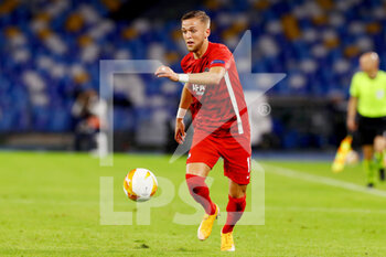 2020-10-22 - Jesper Karlsson of AZ during the UEFA Europa League, Group Stage, Group F football match between SSC Napoli and AZ Alkmaar on October 22, 2020 at Stadio San Paolo in Naples, Italy - Photo Marcel ter Bals / Orange Pictures / DPPI - SSC NAPOLI VS AZ ALKMAAR - UEFA EUROPA LEAGUE - SOCCER