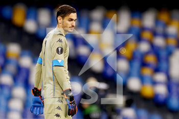 2020-10-22 - Goalkeeper Alex Meret of Napoli during the UEFA Europa League, Group Stage, Group F football match between SSC Napoli and AZ Alkmaar on October 22, 2020 at Stadio San Paolo in Naples, Italy - Photo Marcel ter Bals / Orange Pictures / DPPI - SSC NAPOLI VS AZ ALKMAAR - UEFA EUROPA LEAGUE - SOCCER