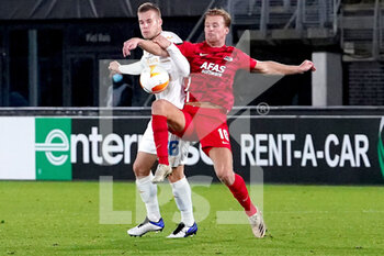 2020-10-29 - Hrvoje Smolcicof HNK Rijeka, Dani de Wit of AZ during the UEFA Europa League, Group Stage, Group F football match between AZ Alkmaar and HNK Rijeka on October 29, 2020 at Afas Stadium in Eindhoven, The Netherlands - Photo Henk Seppen / Orange Pictures / DPPI - AZ ALKMAAR VS HNK RIJEKA - UEFA EUROPA LEAGUE - SOCCER