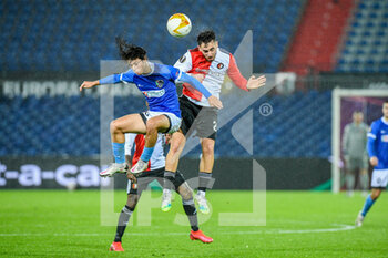 2020-10-29 - Matthaus Taferner of Wolfsberger AC, Orkun Kokcu of Feyenoord during the UEFA Europa League, Group Stage, Group K football match between Feyenoord and Wolfsberger AC on October 29, 2020 at De Kuip in Rotterdam, The Netherlands - Photo Yannick Verhoeven / Orange Pictures / DPPI - FEYENOORD AND WOLFSBERGER AC - UEFA EUROPA LEAGUE - SOCCER