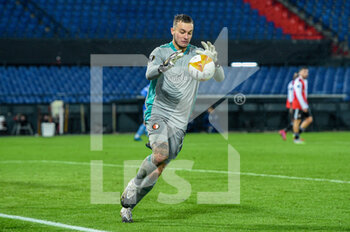 2020-10-29 - Justin Bijlow of Feyenoord during the UEFA Europa League, Group Stage, Group K football match between Feyenoord and Wolfsberger AC on October 29, 2020 at De Kuip in Rotterdam, The Netherlands - Photo Yannick Verhoeven / Orange Pictures / DPPI - FEYENOORD AND WOLFSBERGER AC - UEFA EUROPA LEAGUE - SOCCER