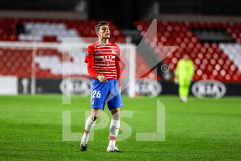 2020-10-29 - Alberto Soro of Granada during the UEFA Europa League, Group Stage, Group E football match between Granada CF and Paok FC on October 29, 2020 at Los Carmenes Stadium in Granada, Spain - Photo Joaquin Corchero / Spain DPPI / DPPI - GRANADA CF VS PAOK FC - UEFA EUROPA LEAGUE - SOCCER
