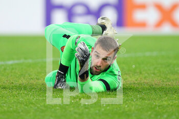 2020-11-05 - Roma goalkeeper Pau Lopez in action during the UEFA Europa League, Group Stage, Group A football match between AS Roma and CFR Cluj on November 5, 2020 at Stadio Olimpico in Rome, Italy - Photo Federico Proietti / DPPI - AS ROMA VS CFR CLUJ - UEFA EUROPA LEAGUE - SOCCER