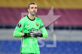 2020-11-05 - Roma goalkeeper Pau Lopez reacts during the UEFA Europa League, Group Stage, Group A football match between AS Roma and CFR Cluj on November 5, 2020 at Stadio Olimpico in Rome, Italy - Photo Federico Proietti / DPPI - AS ROMA VS CFR CLUJ - UEFA EUROPA LEAGUE - SOCCER