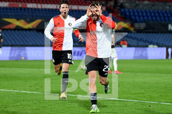 2020-11-05 - Orkun Kokcu of Feyenoord celebrates after his goal during the UEFA Europa League, Group Stage, Group K football match between Feyenoord and CSKA Moskva on november 5, 2020 at De Kuip stadium in Rotterdam, The Netherlands - Photo Yannick Verhoeven / Orange Pictures / DPPI - FEYENOORD VS CSKA MOSKVA - UEFA EUROPA LEAGUE - SOCCER