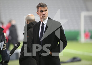 2020-11-26 - Sporting Director of AC Milan Paolo Maldini during the UEFA Europa League, Group H football match between Lille OSC and AC Milan on November 26, 2020 at Pierre Mauroy stadium in Villeneuve-d'Ascq near Lille, France - Photo Jean Catuffe / DPPI - LILLE OSC VS AC MILAN - UEFA EUROPA LEAGUE - SOCCER
