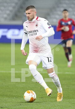 2020-11-26 - Ante Rebic of AC Milan during the UEFA Europa League, Group H football match between Lille OSC and AC Milan on November 26, 2020 at Pierre Mauroy stadium in Villeneuve-d'Ascq near Lille, France - Photo Jean Catuffe / DPPI - LILLE OSC VS AC MILAN - UEFA EUROPA LEAGUE - SOCCER