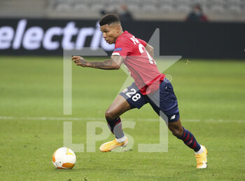2020-11-26 - Reinildo Mandava of Lille during the UEFA Europa League, Group H football match between Lille OSC and AC Milan on November 26, 2020 at Pierre Mauroy stadium in Villeneuve-d'Ascq near Lille, France - Photo Jean Catuffe / DPPI - LILLE OSC VS AC MILAN - UEFA EUROPA LEAGUE - SOCCER