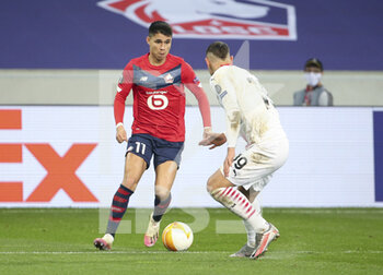 2020-11-26 - Luiz Araujo of Lille during the UEFA Europa League, Group H football match between Lille OSC and AC Milan on November 26, 2020 at Pierre Mauroy stadium in Villeneuve-d'Ascq near Lille, France - Photo Jean Catuffe / DPPI - LILLE OSC VS AC MILAN - UEFA EUROPA LEAGUE - SOCCER