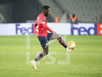 2020-11-26 - Jonathan Bamba of Lille during the UEFA Europa League, Group H football match between Lille OSC and AC Milan on November 26, 2020 at Pierre Mauroy stadium in Villeneuve-d'Ascq near Lille, France - Photo Jean Catuffe / DPPI - LILLE OSC VS AC MILAN - UEFA EUROPA LEAGUE - SOCCER