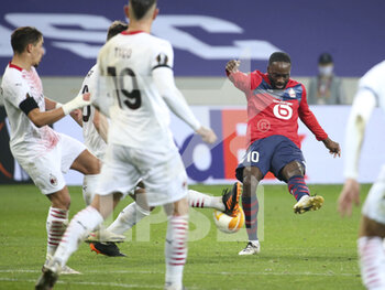 2020-11-26 - Jonathan Ikone of Lille during the UEFA Europa League, Group H football match between Lille OSC and AC Milan on November 26, 2020 at Pierre Mauroy stadium in Villeneuve-d'Ascq near Lille, France - Photo Jean Catuffe / DPPI - LILLE OSC VS AC MILAN - UEFA EUROPA LEAGUE - SOCCER