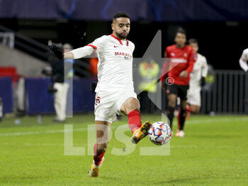 2020-12-08 - Youssef En-Nesyri of Sevilla FC during the UEFA Champions League, Group E football match between Stade Rennais and Sevilla FC (FC Seville) on December 8, 2020 at Roazhon Park in Rennes, France - Photo Jean Catuffe / DPPI - STADE RENNAIS VS SEVILLA FC - UEFA EUROPA LEAGUE - SOCCER