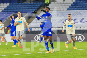 2020-12-10 - Kelechi Iheanacho of Leicester City (14) reacts during the UEFA Europa League, Group G football match between Leicester City and AEK Athens on December 10, 2020 at the King Power Stadium in Leicester, England - Photo Jez Tighe / ProSportsImages / DPPI - LEICESTER CITY VS AEK ATHENS - UEFA EUROPA LEAGUE - SOCCER