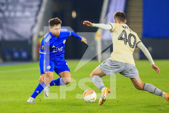 2020-12-10 - Cengiz Under of Leicester City (19) and Mario Mitaj of AEK during the UEFA Europa League, Group G football match between Leicester City and AEK Athens on December 10, 2020 at the King Power Stadium in Leicester, England - Photo Jez Tighe / ProSportsImages / DPPI - LEICESTER CITY VS AEK ATHENS - UEFA EUROPA LEAGUE - SOCCER