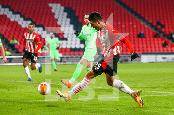 2020-12-10 - Joel Piroe of PSV Eindhoven scores his sides third goal during the UEFA Europa League, Group E football match between PSV and Omonia Nicosia on December 10, 2020 at Philips Stadion in Eindhoven, Netherlands - Photo Perry vd Leuvert / Orange Pictures / DPPI - PSV VS OMONIA NICOSIA - UEFA EUROPA LEAGUE - SOCCER