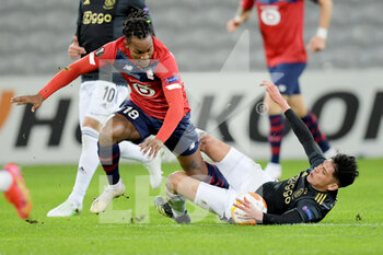 2021-02-18 - Renato Sanches of Lille OSC, Edson Alvarez of Ajax during the UEFA Europa League, round of 32, 1st leg football match between LOSC Lille and AFC Ajax on February 18, 2021 at Pierre Mauroy stadium in Villeneuve-d'Ascq near Lille, France - Photo Gerrit van Keulen / Orange Pictures / DPPI - LOSC LILLE AND AFC AJAX - UEFA EUROPA LEAGUE - SOCCER