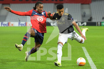 2021-02-18 - Renato Sanches of Lille OSC, David Neres of Ajax during the UEFA Europa League, round of 32, 1st leg football match between LOSC Lille and AFC Ajax on February 18, 2021 at Pierre Mauroy stadium in Villeneuve-d'Ascq near Lille, France - Photo Gerrit van Keulen / Orange Pictures / DPPI - LOSC LILLE AND AFC AJAX - UEFA EUROPA LEAGUE - SOCCER