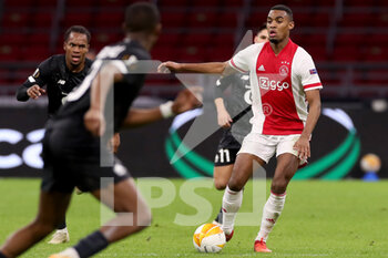 2021-02-25 - Ryan Gravenberch of Ajax during the UEFA Europa League, round of 32, 2nd leg football match between Ajax and Lille OSC on February 25, 2021 at Johan Cruijf Arena in Amsterdam, Netherlands - Photo Marcel ter Bals / Orange Pictures / DPPI - AJAX AND LILLE OSC - UEFA EUROPA LEAGUE - SOCCER