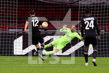 2021-02-25 - Yusuf Yazici of Lille OSC scores a goal during the UEFA Europa League, round of 32, 2nd leg football match between Ajax and Lille OSC on February 25, 2021 at Johan Cruijf Arena in Amsterdam, Netherlands - Photo Marcel ter Bals / Orange Pictures / DPPI - AJAX AND LILLE OSC - UEFA EUROPA LEAGUE - SOCCER