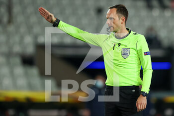 2021-02-25 - Referee Srdjan Jovanovic during the UEFA Europa League, round of 32, 2nd leg football match between Club Brugge and FC Dynamo Kyiv on February 25, 2021 at Jan Breydelstadion in Bruges, Belgium - Photo Herman Dingler / Orange Pictures / DPPI - CLUB BRUGGE AND FC DYNAMO KYIV - UEFA EUROPA LEAGUE - SOCCER