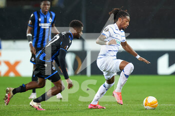 2021-02-25 - Clinton Mata of Club Brugge and Gerson Rodrigues of Dynamo Kiev during the UEFA Europa League, round of 32, 2nd leg football match between Club Brugge and FC Dynamo Kyiv on February 25, 2021 at Jan Breydelstadion in Bruges, Belgium - Photo Herman Dingler / Orange Pictures / DPPI - CLUB BRUGGE AND FC DYNAMO KYIV - UEFA EUROPA LEAGUE - SOCCER