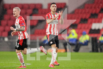 2021-02-25 - Eran Zahavi of PSV during the UEFA Europa League, round of 32, 2nd leg football match between PSV and Olympiacos on February 25, 2021 at PSV Stadion in Eindhoven, Netherlands - Photo Perry van de Leuvert / Orange Pictures / DPPI - PSV AND OLYMPIACOS - UEFA EUROPA LEAGUE - SOCCER