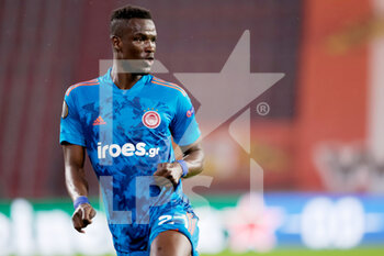 2021-02-25 - Ousseynou Ba of Olympiacos during the UEFA Europa League, round of 32, 2nd leg football match between PSV and Olympiacos on February 25, 2021 at PSV Stadion in Eindhoven, Netherlands - Photo Perry van de Leuvert / Orange Pictures / DPPI - PSV AND OLYMPIACOS - UEFA EUROPA LEAGUE - SOCCER