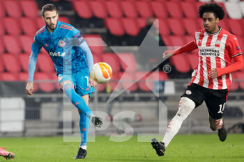 2021-02-25 - Kostas Fortounis of Olympiacos during the UEFA Europa League, round of 32, 2nd leg football match between PSV and Olympiacos on February 25, 2021 at PSV Stadion in Eindhoven, Netherlands - Photo Perry van de Leuvert / Orange Pictures / DPPI - PSV AND OLYMPIACOS - UEFA EUROPA LEAGUE - SOCCER
