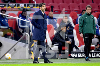 2021-04-08 - Coach Paulo Fonseca of AS Roma during the UEFA Europa League, quarter final, 1st leg football match between Ajax and AS Roma on April 8, 2021 at Johan Cruijff Arena in Amsterdam, Netherlands - Photo Gerrit van Keulen / Orange Pictures / DPPI - AJAX VS AS ROMA - UEFA EUROPA LEAGUE - SOCCER