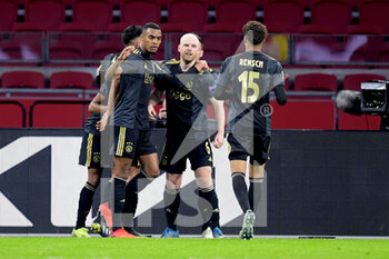2021-04-08 - Davy Klaassen of Ajax celebrates after his goal during the UEFA Europa League, quarter final, 1st leg football match between Ajax and AS Roma on April 8, 2021 at Johan Cruijff Arena in Amsterdam, Netherlands - Photo Gerrit van Keulen / Orange Pictures / DPPI - AJAX VS AS ROMA - UEFA EUROPA LEAGUE - SOCCER