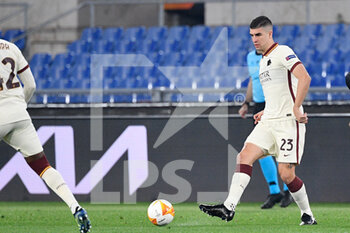 2021-04-15 - Gianluca Mancini of AS Roma seen in action during the UEFA Europa League Quarter Finals football match between AS Roma and AFC Ajax at the Olimpic Stadium in Rome. - AS ROMA VS AFC AJAX - UEFA EUROPA LEAGUE - SOCCER