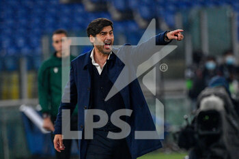 2021-04-15 - Paulo Fonseca coach of AS Roma seen in action during the UEFA Europa League Quarter Finals football match between AS Roma and AFC Ajax at the Olimpic Stadium in Rome. - AS ROMA VS AFC AJAX - UEFA EUROPA LEAGUE - SOCCER