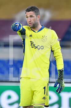 2021-04-15 - Maarten Stekelenburg of AFC Ajax seen in action during the UEFA Europa League Quarter Finals football match between AS Roma and AFC Ajax at the Olimpic Stadium in Rome. - AS ROMA VS AFC AJAX - UEFA EUROPA LEAGUE - SOCCER