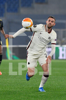 2021-04-15 - Borja Mayoral of AS Roma seen in action during the UEFA Europa League Quarter Finals football match between AS Roma and AFC Ajax at the Olimpic Stadium in Rome. - AS ROMA VS AFC AJAX - UEFA EUROPA LEAGUE - SOCCER