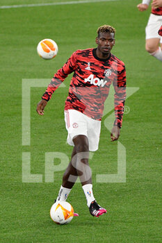 2021-05-06 - Paul Pogba of Manchester United seen in action during the UEFA Europa League Quarter Finals football match between AS Roma and Manchester United at the Olimpic Stadium in Rome. - AS ROMA VS MANCHESTER UNITED - UEFA EUROPA LEAGUE - SOCCER