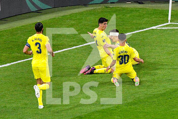 2021-05-26 - Gerard of Villarreal CF celebrates after scoring his sides first goal during the UEFA Europa League, Final football match between Villarreal CF and Manchester United on May 26, 2021 at Stadion Energa Gdansk in Gdansk, Poland - Photo Pablo Morano / Orange Pictures / DPPI - FINAL - VILLARREAL CF VS MANCHESTER UNITED - UEFA EUROPA LEAGUE - SOCCER