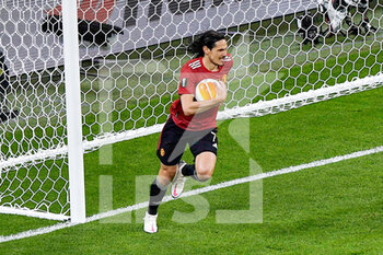 2021-05-26 - Edinson Cavani of Manchester United celebrates after scoring his sides first goal during the UEFA Europa League, Final football match between Villarreal CF and Manchester United on May 26, 2021 at Stadion Energa Gdansk in Gdansk, Poland - Photo Pablo Morano / Orange Pictures / DPPI - FINAL - VILLARREAL CF VS MANCHESTER UNITED - UEFA EUROPA LEAGUE - SOCCER