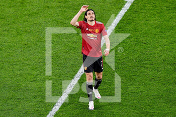 2021-05-26 - Edinson Cavani of Manchester United celebrates after scoring his sides first goal during the UEFA Europa League, Final football match between Villarreal CF and Manchester United on May 26, 2021 at Stadion Energa Gdansk in Gdansk, Poland - Photo Pablo Morano / Orange Pictures / DPPI - FINAL - VILLARREAL CF VS MANCHESTER UNITED - UEFA EUROPA LEAGUE - SOCCER