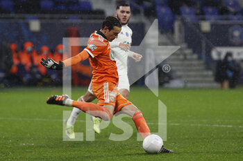 2021-02-09 - Benjamin LEROY of Ajaccio during the French Cup, round of 64 football match between Olympique Lyonnais and AC Ajaccio on February 9, 2021 at Groupama Stadium in DÃ©cines-Charpieu near Lyon, France - Photo Romain Biard / Isports / DPPI - OLYMPIQUE LYONNAIS AND AC AJACCIO - FRENCH CUP - SOCCER