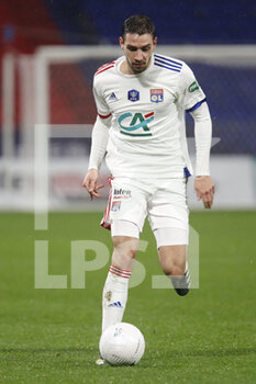 2021-02-09 - Mattia DE SCIGLIO of Lyon during the French Cup, round of 64 football match between Olympique Lyonnais and AC Ajaccio on February 9, 2021 at Groupama Stadium in DÃ©cines-Charpieu near Lyon, France - Photo Romain Biard / Isports / DPPI - OLYMPIQUE LYONNAIS AND AC AJACCIO - FRENCH CUP - SOCCER