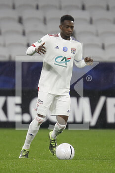 2021-02-09 - Sinaly DIOMANDE of Lyon during the French Cup, round of 64 football match between Olympique Lyonnais and AC Ajaccio on February 9, 2021 at Groupama Stadium in DÃ©cines-Charpieu near Lyon, France - Photo Romain Biard / Isports / DPPI - OLYMPIQUE LYONNAIS AND AC AJACCIO - FRENCH CUP - SOCCER