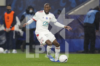 2021-02-09 - Karl TOKO EKAMBI of Lyon during the French Cup, round of 64 football match between Olympique Lyonnais and AC Ajaccio on February 9, 2021 at Groupama Stadium in DÃ©cines-Charpieu near Lyon, France - Photo Romain Biard / Isports / DPPI - OLYMPIQUE LYONNAIS AND AC AJACCIO - FRENCH CUP - SOCCER
