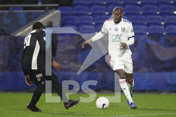 2021-02-09 - Karl TOKO EKAMBI of Lyon during the French Cup, round of 64 football match between Olympique Lyonnais and AC Ajaccio on February 9, 2021 at Groupama Stadium in Décines-Charpieu near Lyon, France - Photo Romain Biard / Isports / DPPI - OLYMPIQUE LYONNAIS AND AC AJACCIO - FRENCH CUP - SOCCER