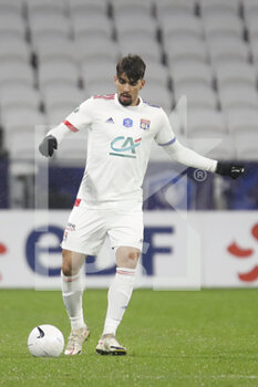 2021-02-09 - Lucas PAQUETA of Lyon during the French Cup, round of 64 football match between Olympique Lyonnais and AC Ajaccio on February 9, 2021 at Groupama Stadium in Décines-Charpieu near Lyon, France - Photo Romain Biard / Isports / DPPI - OLYMPIQUE LYONNAIS AND AC AJACCIO - FRENCH CUP - SOCCER