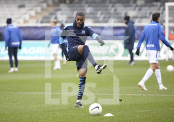 2021-02-10 - Olivier Ntcham of Marseille during the French Cup, round of 64 football match between AJ Auxerre (AJA) and Olympique de Marseille (OM) on February 10, 2021 at Stade Abbe Deschamps in Auxerre, France - Photo Jean Catuffe / DPPI - AJ AUXERRE AND OLYMPIQUE DE MARSEILLE - FRENCH CUP - SOCCER