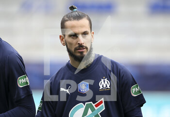 2021-02-10 - Dario Benedetto of Marseille during the French Cup, round of 64 football match between AJ Auxerre (AJA) and Olympique de Marseille (OM) on February 10, 2021 at Stade Abbe Deschamps in Auxerre, France - Photo Jean Catuffe / DPPI - AJ AUXERRE AND OLYMPIQUE DE MARSEILLE - FRENCH CUP - SOCCER