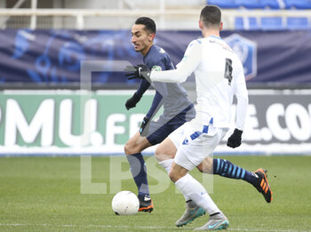 2021-02-10 - Saif Eddine Khaoui of Marseille during the French Cup, round of 64 football match between AJ Auxerre (AJA) and Olympique de Marseille (OM) on February 10, 2021 at Stade Abbe Deschamps in Auxerre, France - Photo Jean Catuffe / DPPI - AJ AUXERRE AND OLYMPIQUE DE MARSEILLE - FRENCH CUP - SOCCER