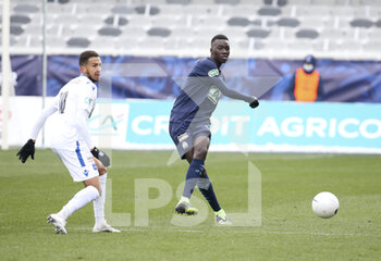 2021-02-10 - Pape Gueye of Marseille during the French Cup, round of 64 football match between AJ Auxerre (AJA) and Olympique de Marseille (OM) on February 10, 2021 at Stade Abbe Deschamps in Auxerre, France - Photo Jean Catuffe / DPPI - AJ AUXERRE AND OLYMPIQUE DE MARSEILLE - FRENCH CUP - SOCCER