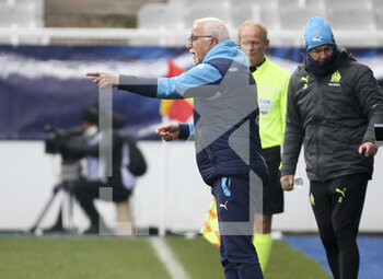2021-02-10 - Coach of Olympique de Marseille Nasser Larguet during the French Cup, round of 64 football match between AJ Auxerre (AJA) and Olympique de Marseille (OM) on February 10, 2021 at Stade Abbe Deschamps in Auxerre, France - Photo Jean Catuffe / DPPI - AJ AUXERRE AND OLYMPIQUE DE MARSEILLE - FRENCH CUP - SOCCER
